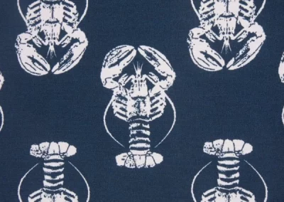 navy lobster fabric