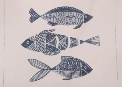 blue fish fabric