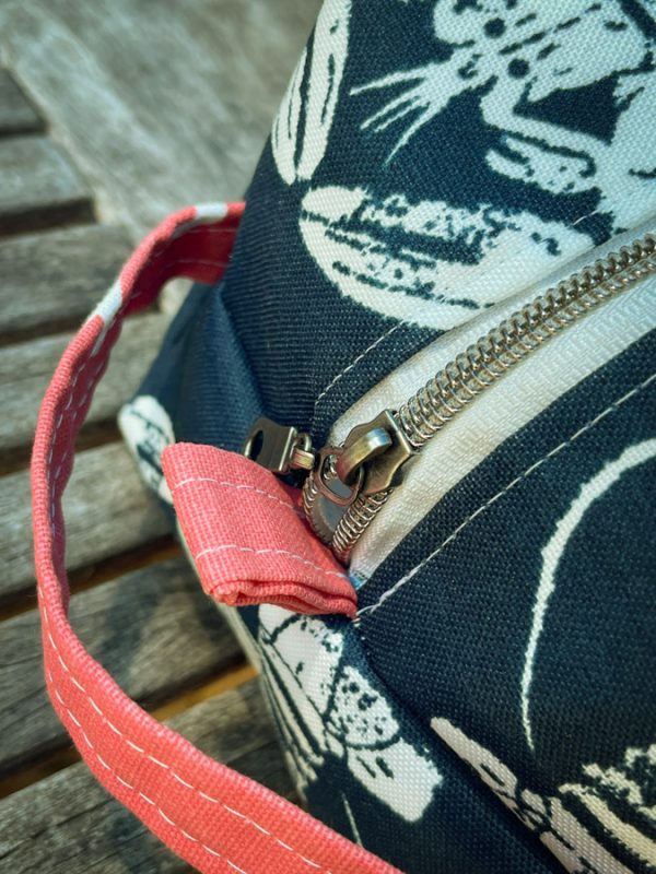 close up lobster dopp kit