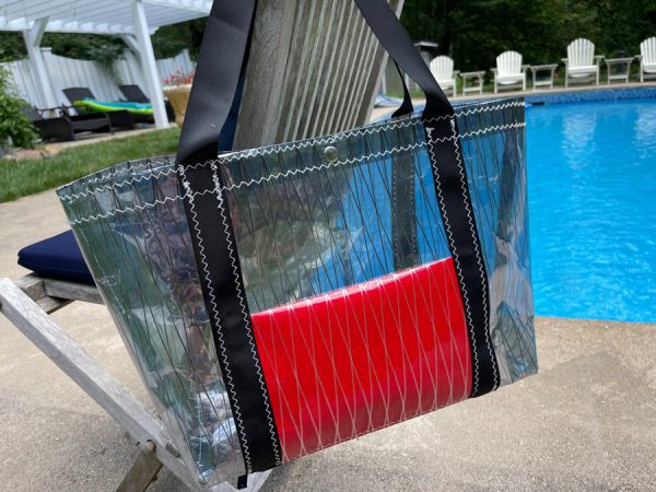 recycled laminate sailcloth tote