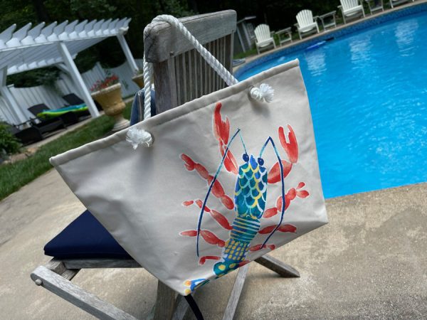 canvas tote lobster print