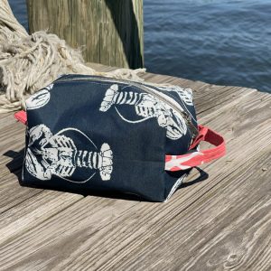 nautical cosmetic bag - lobster print