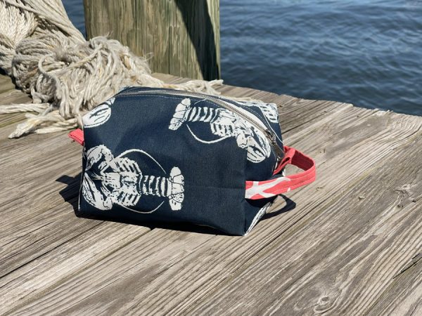 nautical cosmetic bag - lobster print