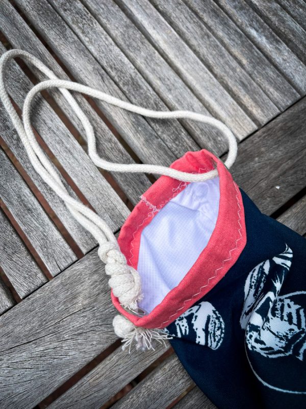 handmade lined wine bag