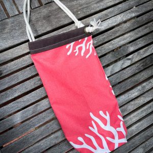 nautical theme coral wine bag