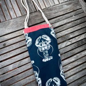 nautical lobster theme wine bag