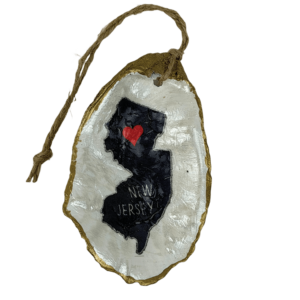 Decoupage Shell Ornament ish Heart NJ