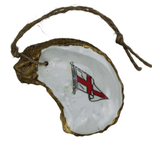 Decoupage Shell Ornament RYC Burgee