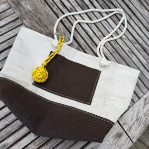 White & brown sailcloth tote bag-3